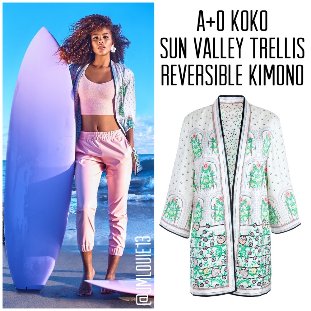 🎀SOLD🎀Alice + Olivia Koko Trellis Reversible Kimono